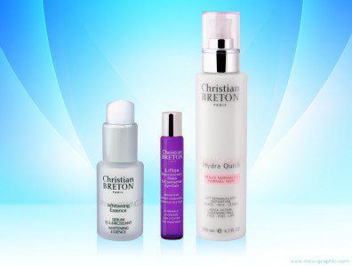 Packshot de produits de cosmétique