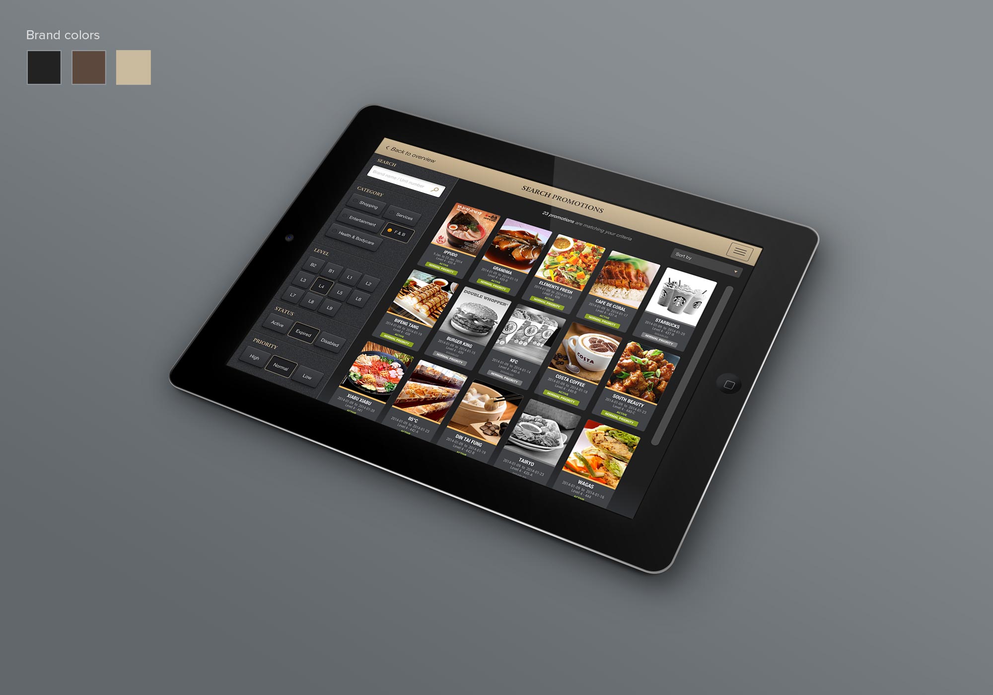 iPad app UI Design