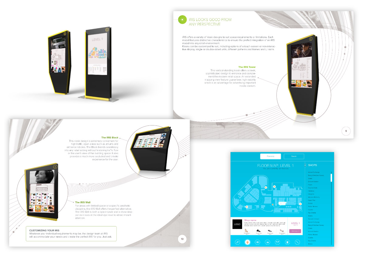 Interactive Kiosk's promotion brochure
