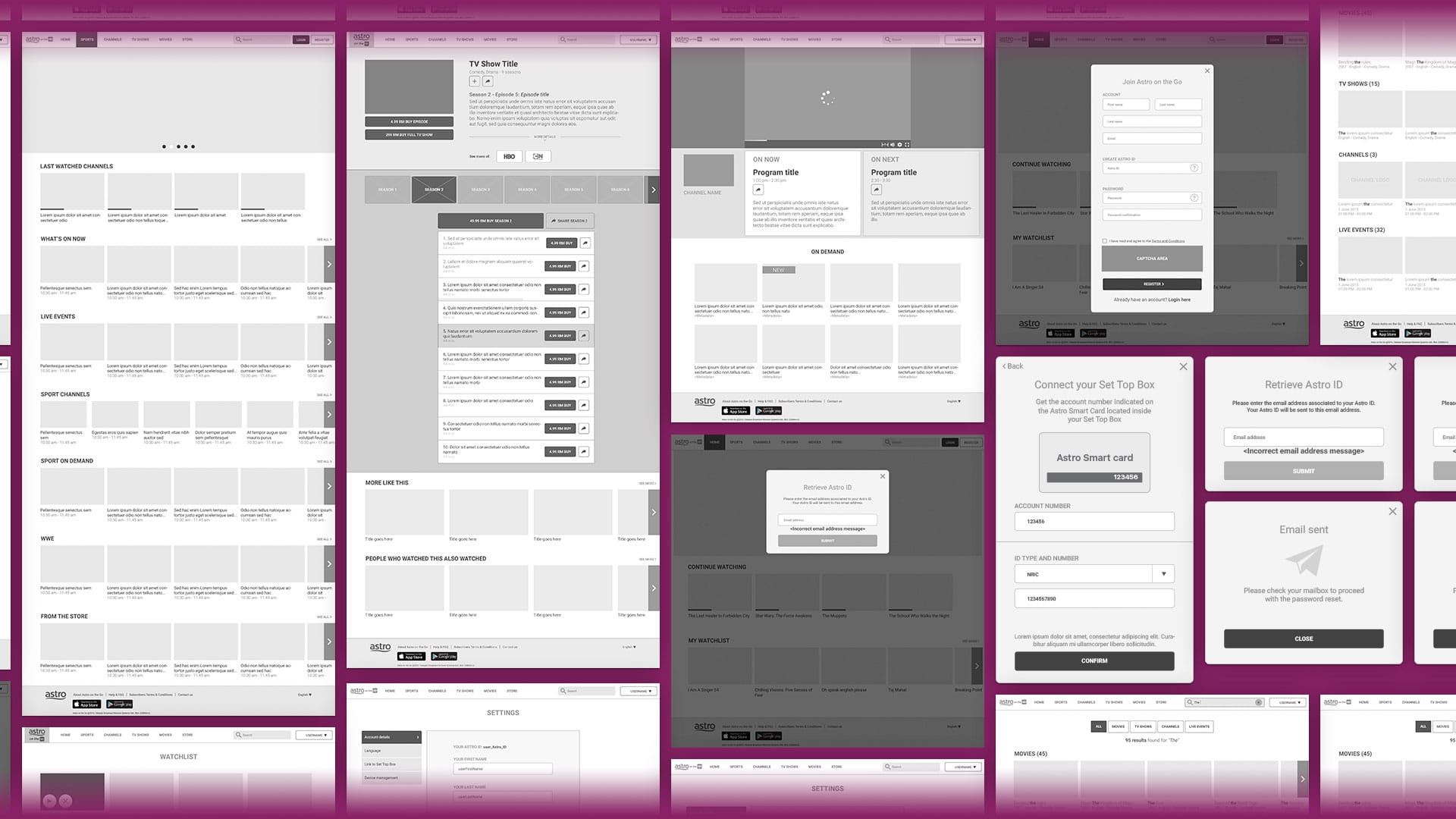 UX Wireframes